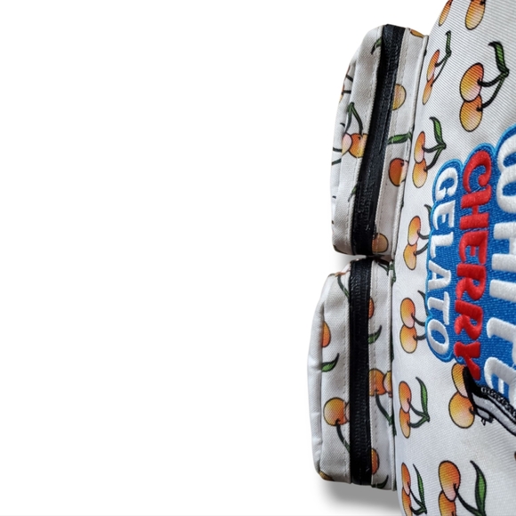 Backpack Boyz White Cherry Gelato Print Backpack Five (5) Points Los Angeles - Picture 8 of 16